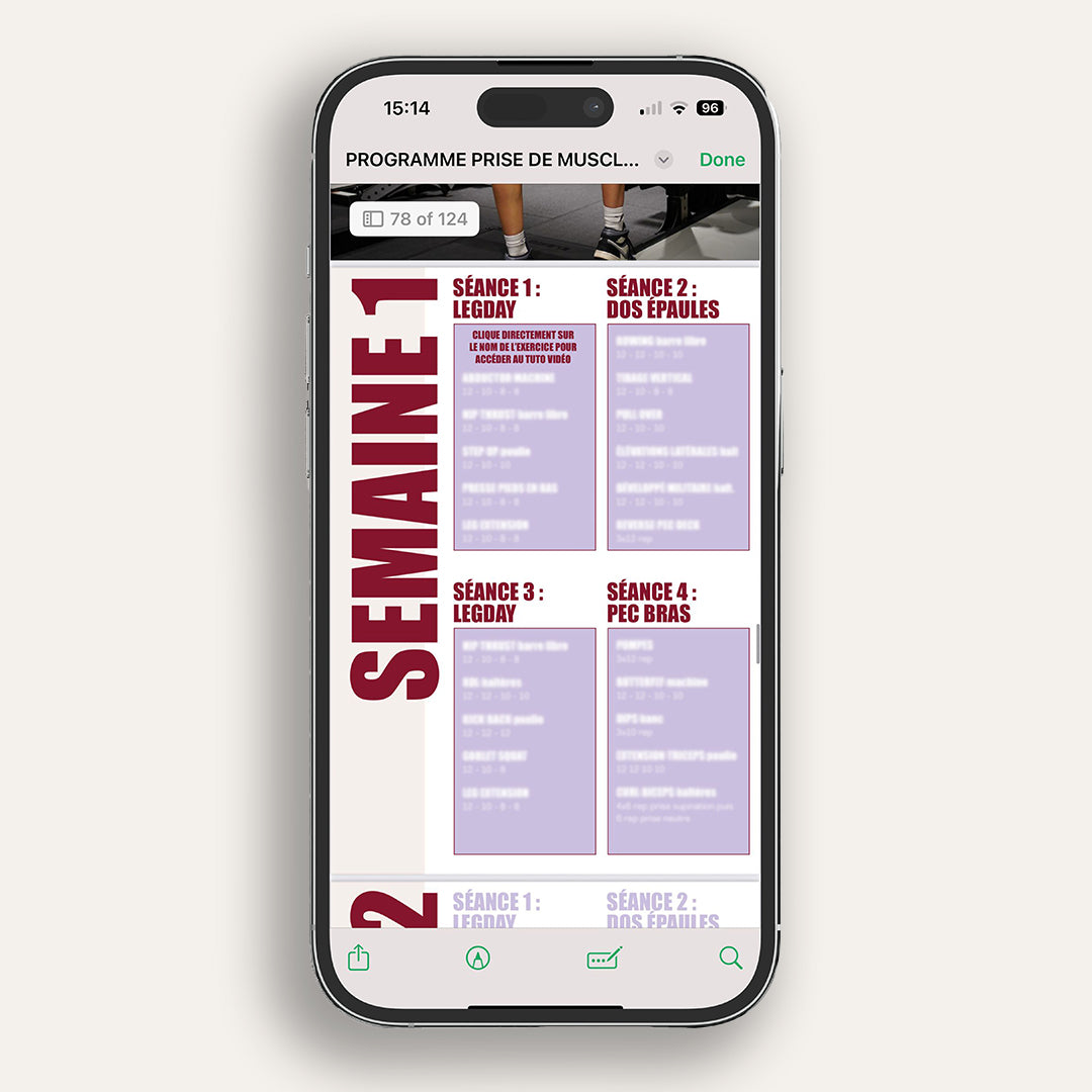 PROGRAMME PRISE DE MUSCLES - Fesses bombées et silhouette sculptée