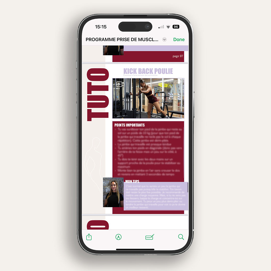 PROGRAMME PRISE DE MUSCLES - Fesses bombées et silhouette sculptée