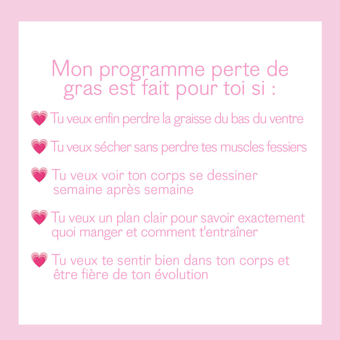 PROGRAMME PERTE DE GRAS en 35 jours
