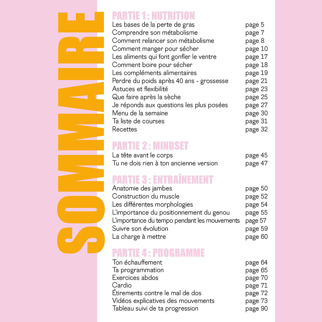 PROGRAMME PERTE DE GRAS en 35 jours