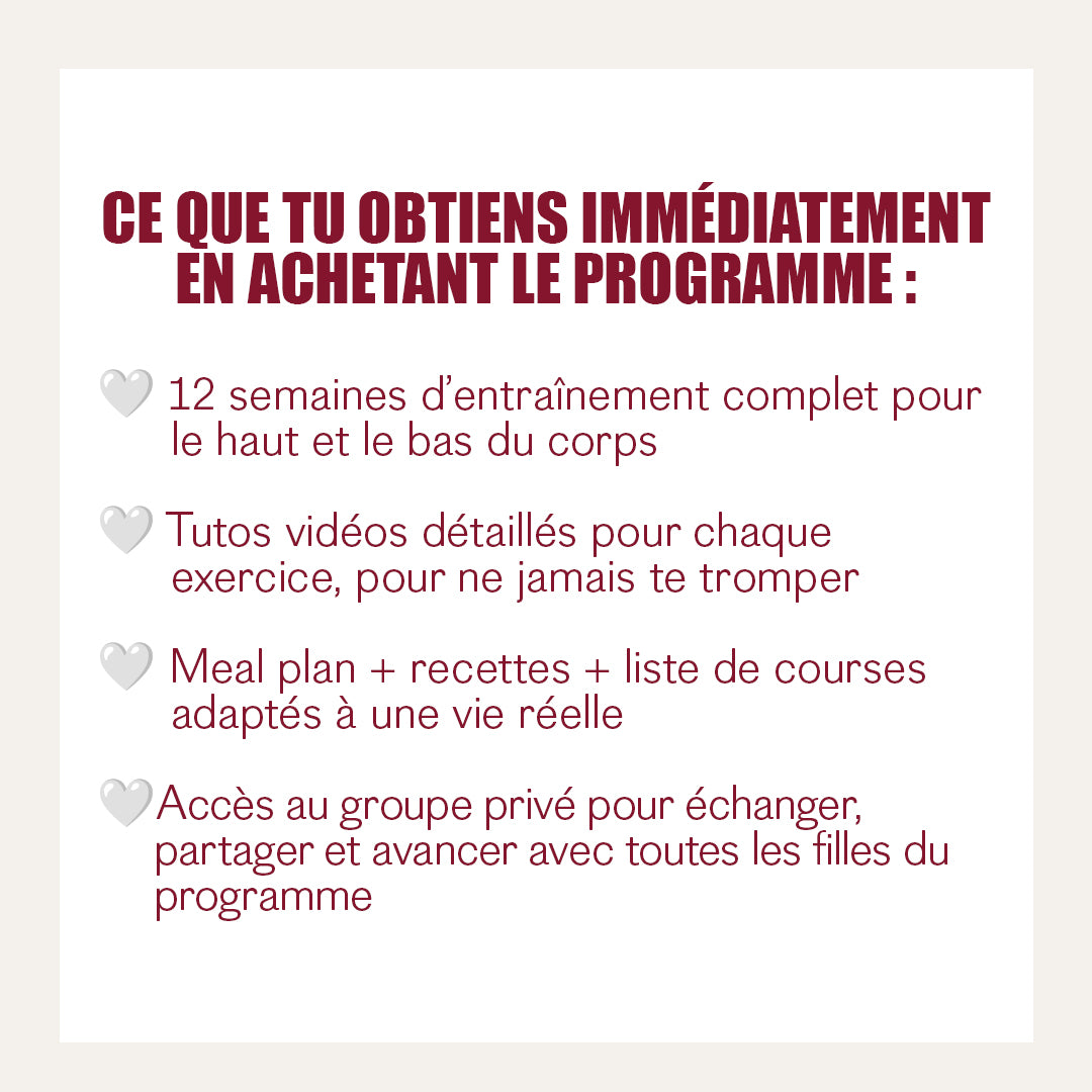 PROGRAMME PRISE DE MUSCLES - Fesses bombées et silhouette sculptée